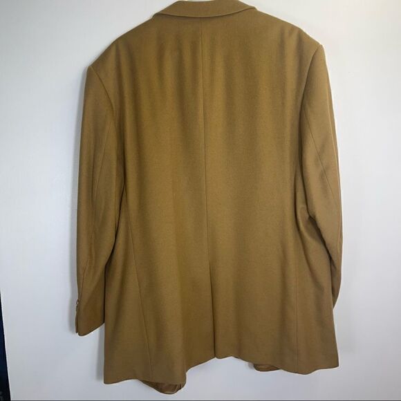Prontomoda Solid Camel Lambs Wool Cashmere Blazer Size 48R - Picture 14 of 14